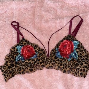 Leopard print bralette | Pink Victoria’s Secret | small
